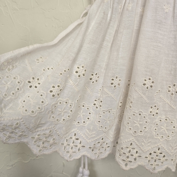 Free People Eyelet Lace White Tied Side Top - Picture 5 of 8